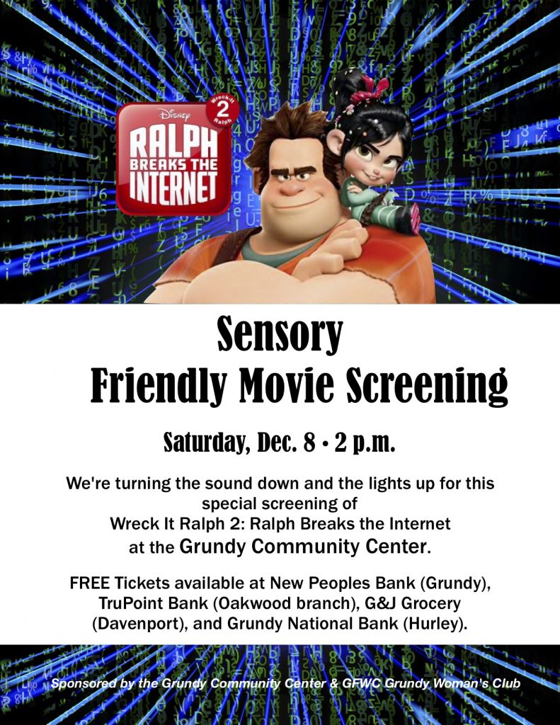 Sensory Friendly Movie Screening - Wreck It Ralph 2