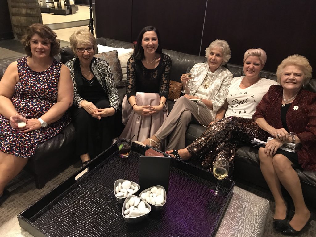 The Southwestern District caucus brought together, from left, GFWC Virginia President Kelly Lane; GFWC VA Music Chairman Betty Shields; SWD Second Vice President JoBeth Wampler; SWD Treasurer Ginger Robertson; GFWC VA Third Vice President/Director of Junior Clubs Trina Behbahani; and SWD President Faye Bocock.